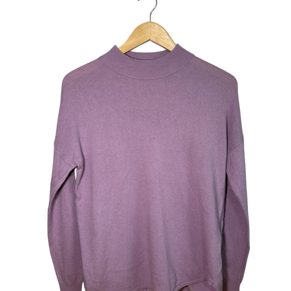 Madewell Ashbury Mockneck Sweater in Vibrant Lilac Purple - Size XS